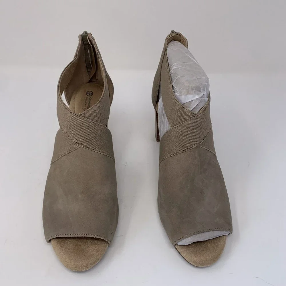 Giani Bernini‎ Averiel 10015405800 Shooties Sandals Women's 8M Taupe Suede S0509